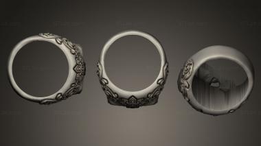 Jewelry rings Scull sprouted 3d model